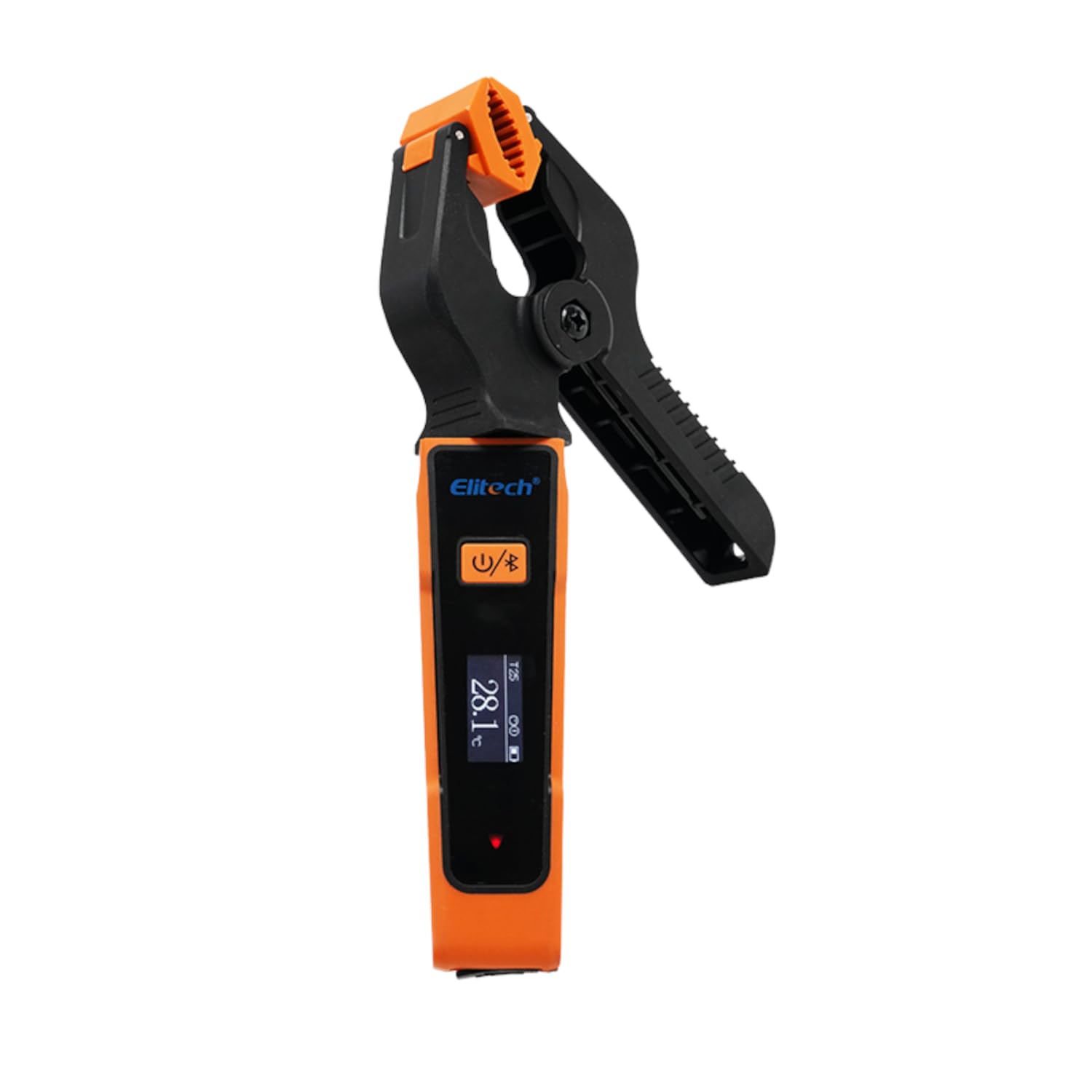Elitech Sonda de temperatura inalámbrica IPT-01S con cabeza giratoria, termómetro Bluetooth Hvac tipo T, alcance 100 metros, pinza temperatura tubos 6-38 mm, grabación de datos 3000 puntos, IP54