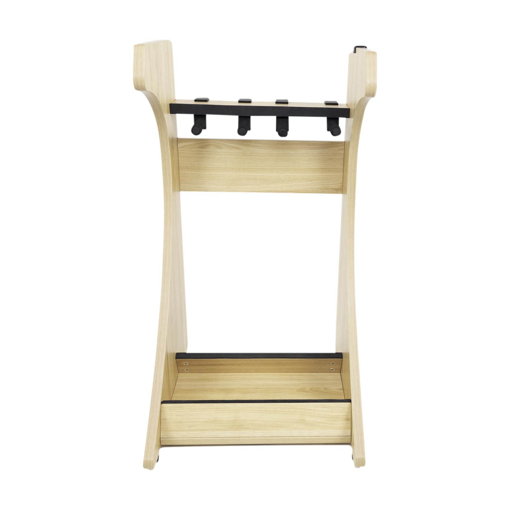 GATOR FRAMEWORKS - Supporto per chitarra elettrica Serie Elite con rack combinato per custodie da 3 a 4 spazi, finitura opaca in acero naturale (GFW-ELITEGTR3RK-MPL).