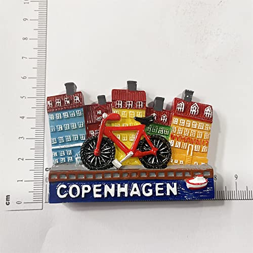 Imán Decorativo 3D de Resina para Refrigerador de Copenhague 8x5.5 cm miniatura 6