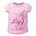 Carhartt Girls' Short Sleeve Tee , Horse Light Pink, 12 Months