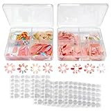 192 Faux Ongles Pour Enfants Et 8 Autocollants À Ruban À Double Face, Pièces De Nail Art Drôles, Autocollants À Ruban À Double Face Imperméables, Décorations De Vacances.