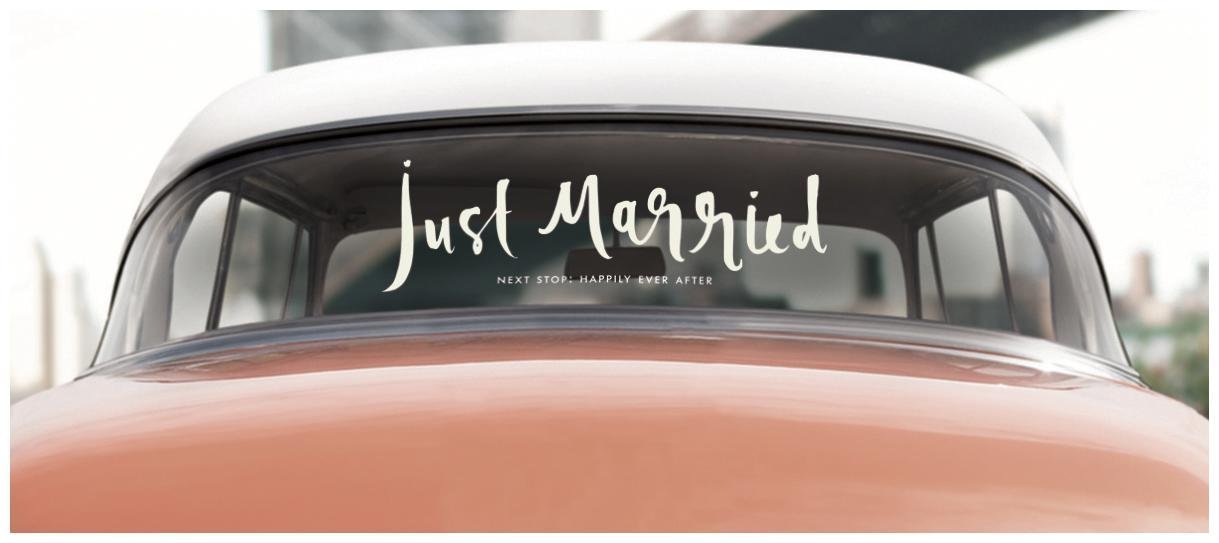 kate spade new york Window Cling - Just Married