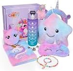 Cherry Tale Unicorn Gifts for Girls Age 6-8, Kids Unicorn Toys Set with Light Up Star Pillow Diary Headband Eye Mask Christmas Birthday Gifts for Girls Age 4 5 6 7 8 9 10