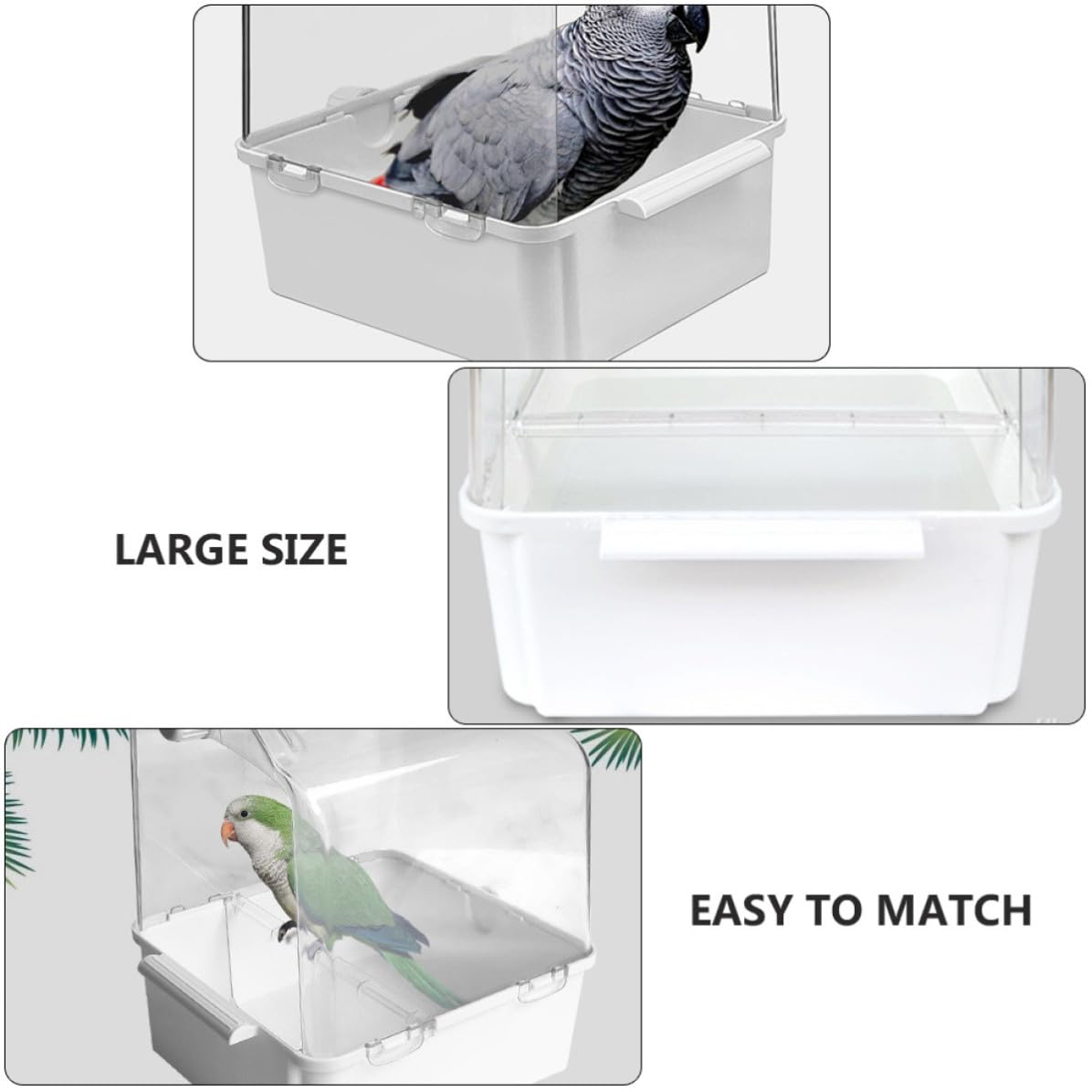 Vogelbad für Käfig als Hängebadewanne für Papageien und Sittiche