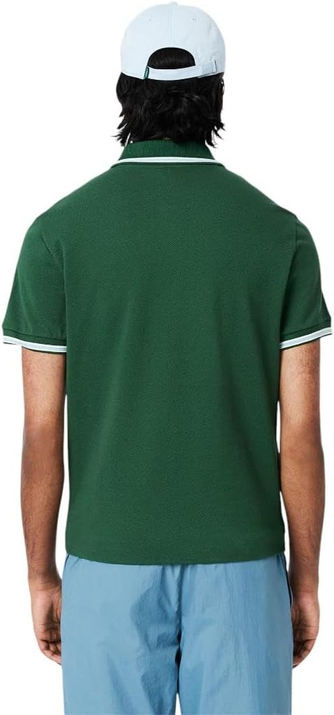 Lacoste Mens Smart Paris Regular Fit Contrast Neck Polo Shirt - Image 3