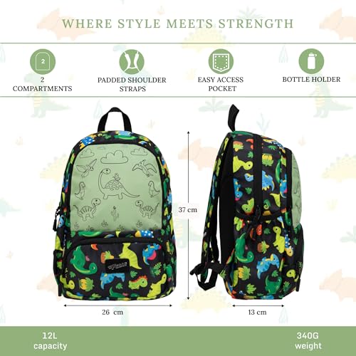 Image of F Gear Colour Buddy 12L Kids Backpack, Kids Can Colour On The Bag, 1 Compartment & 2 Pockets; Lightweight, Durable & Fun Backpack for School & Travel | Comfortable & Stylish Bag