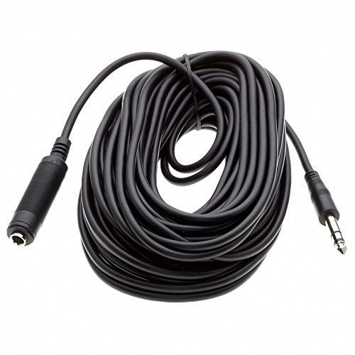 Cable de audio estéreo extensión 50 pies 1/4" macho a hembra miniatura 3