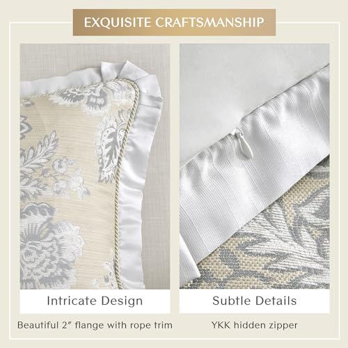 Croscill CCL10-0007 Queen Comforter Set, Luxe Chenille Jacquard Floral Medallion thumb #5