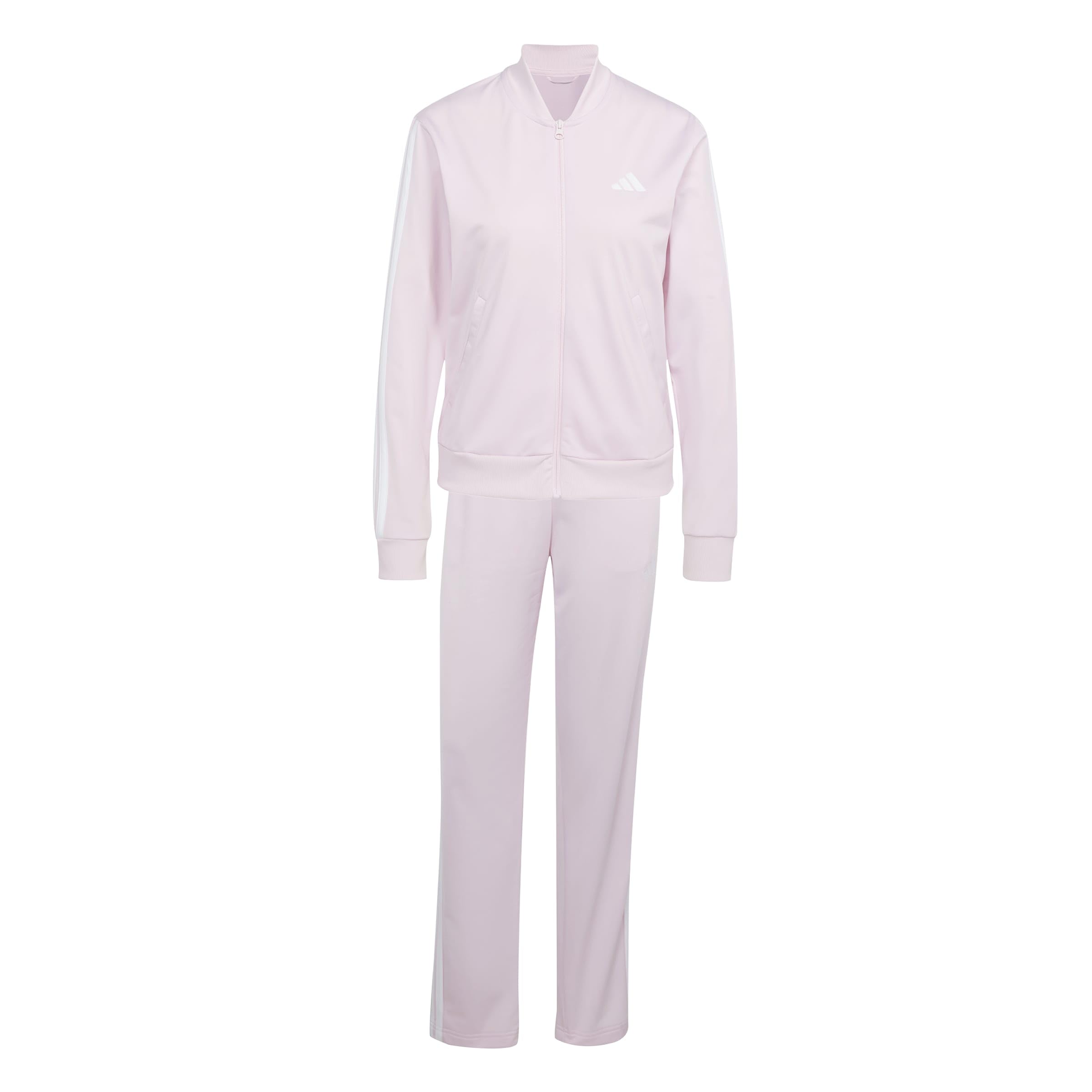 adidas Women's ESSENTIALS 3-STRIPES TRACKSUIT, clear pink, XS