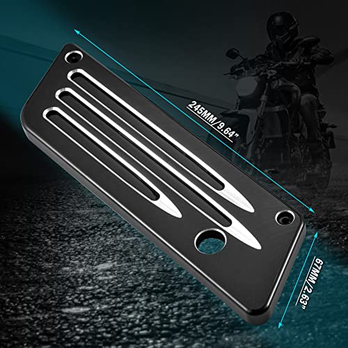 Cubiertas para cierres de alforjas para motocicleta KATUR, cromado negro, CNC, aluminio, compatibles con Harley Davidson Touring Electra Glide Ultra 2014-2017 miniatura 5