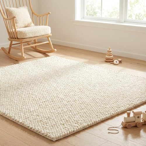 Handwoven Chunky Wool Area Rug