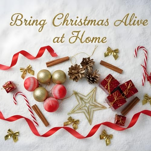 Image of Crackles Christmas Decoration Gift Set (13 Pcs) | Mixed Ornament Combo with Balls, Gifts & Santa | Festive Christmas Tree Decoration Kit for Home, Office & Party Decor