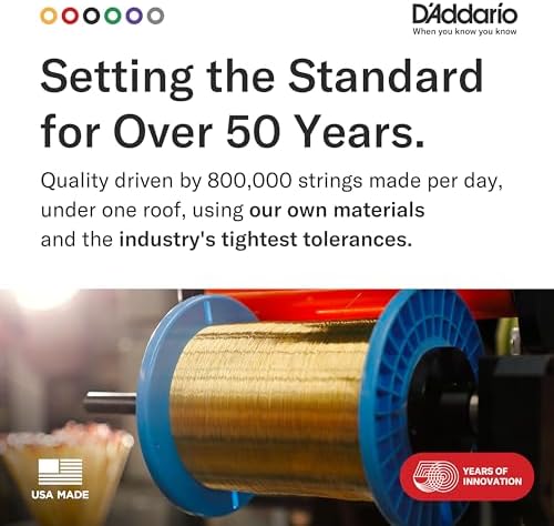 D'Addario Acoustic Guitar Strings, 80/20 Bronze, EJ11-3D, Light Gauge 12-53, 6-String Set, Pack of 3 - View 8