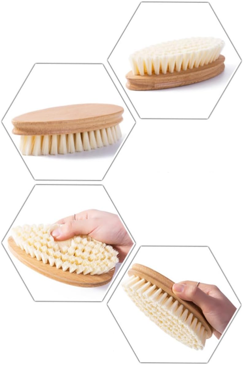 Beech Soft Bristle Shoe Brush for Cleaning Clothes and Laundry