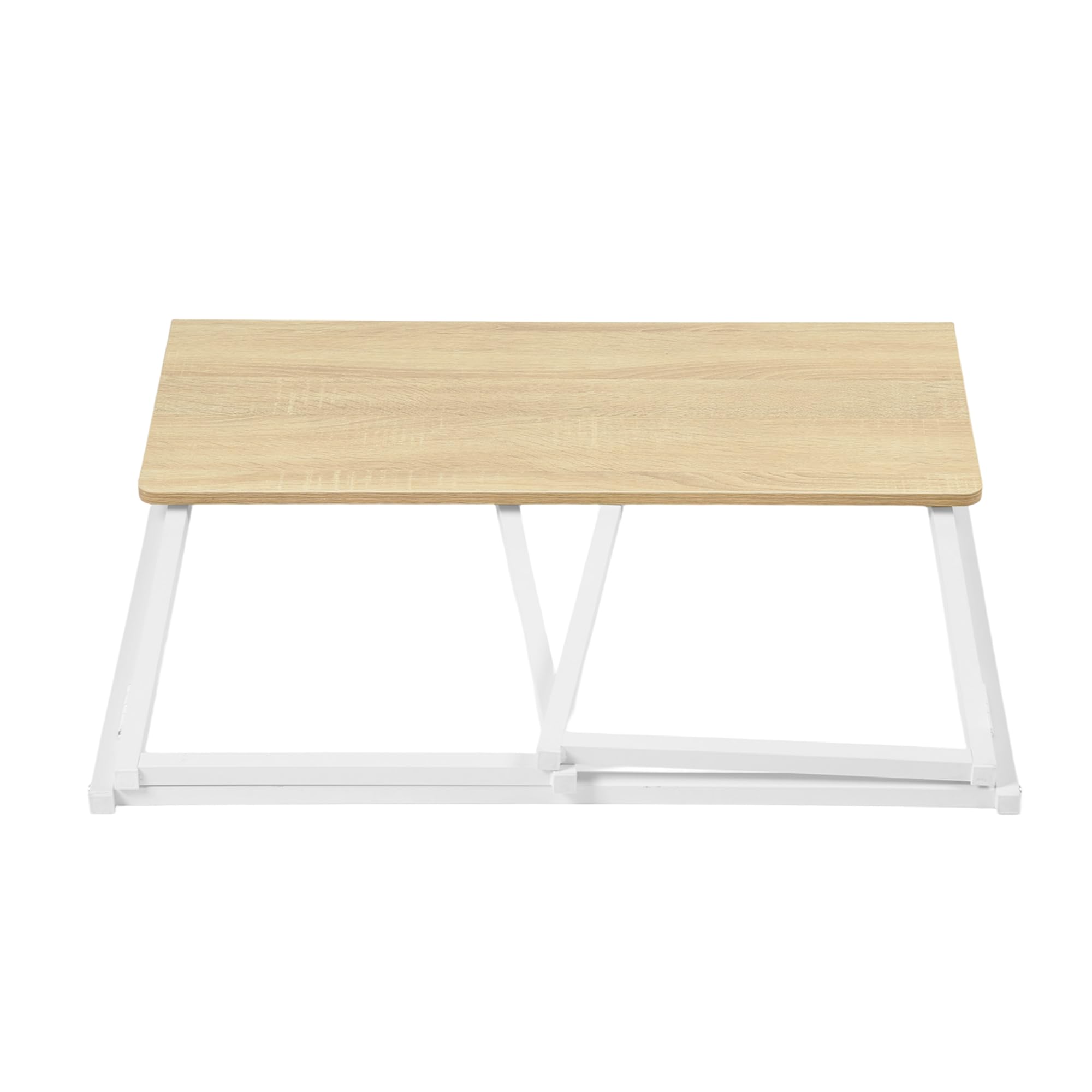 FurnitureR - Mesa Plegable de Dibujo, Oficina, Bandeja de Madera y Marco metálico, fácil de Guardar y Transportar, Artistas, Estudiantes creativos, Oak, 80 x 40 x 74 cm