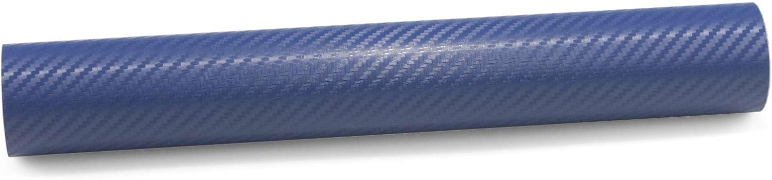 60"x96" (8FTx5FT) Dark Blue 3D Carbon Fiber Textured Matte Flat Vinyl Wrap Auto Car Sticker Decal Film Sheet Bubble Free Air Release Technology with Tool Kit