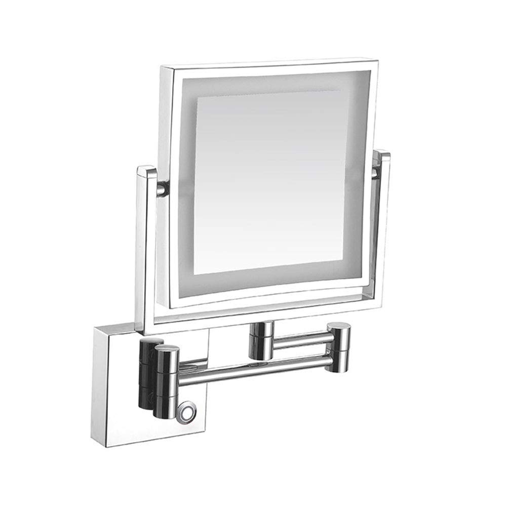 Miroir de maquillage avec lumières : miroir grossissant ventouse pivot 360