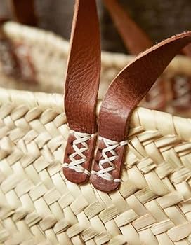 バッグ French Baskets FRENCH BASKET straw bag with leather handles beach bag