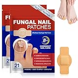 Fungal Nail Patches Anti Mycose Ongles des Pieds, 42 Patchs Pansement Mycose Ongle Pied Discret, Intensive Toenail Correction Plasters Patch Ongle pour Ongle Incarné Gros Orteil et Mycose Ongle