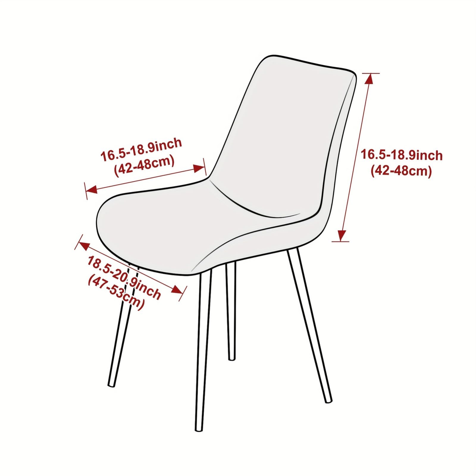 Schalenstuhlhussen,Stretch-Esszimmerstuhlüberzüge 2/4/6er-Set,Weiche Waschbare Schalenstuhlüberzüge für Esszimmer und Küche Möbelschutz(Beige,4Pcs)
