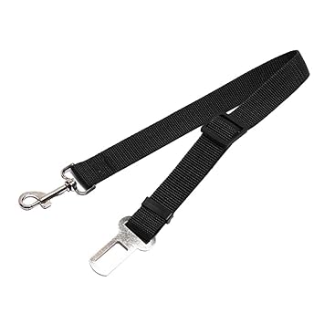 CALANDIS Adjustable Pet Cat Dog Car Seat Belt Nylon Leash for Pet Dog Cat Black
