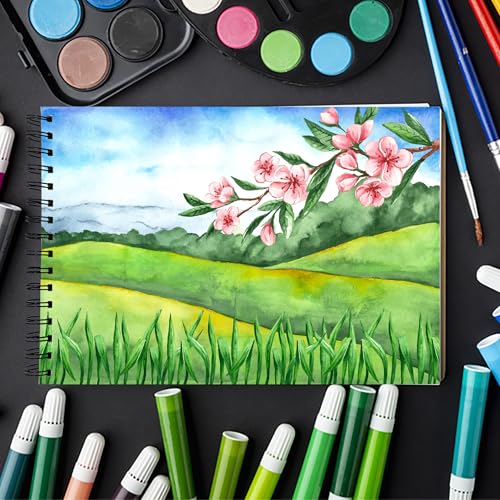 Image of PaperO A4 Sketch Book for Drawing | 100 GSM Thick Paper | 100 Pages | Spiral Wire-O Bound | Art Sketching for Artists, Kids & Adults | Simba Cover Design