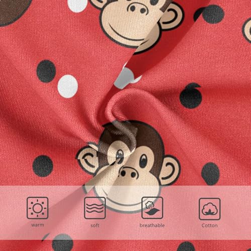 Monkey Faces Red Polka Dot Toddler Girls's Underwear 2T 202c11623