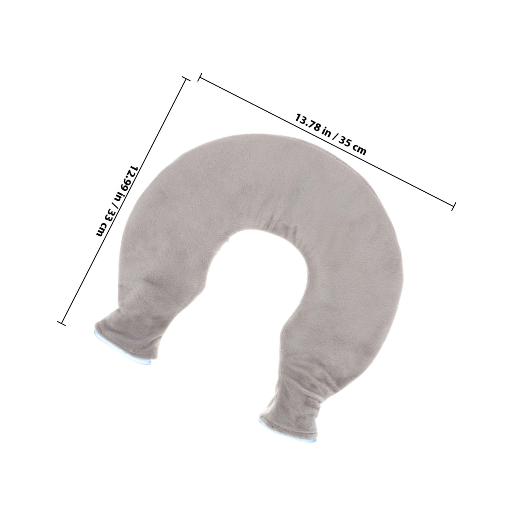 GANAZONO Set di Borsa Compressa a U per Ghiaccio Caldo e Freddo in Pvc Trasparente a Collo e Spalle, Materiale in Gomma e Poliestere per Terapia e Riabilitazione