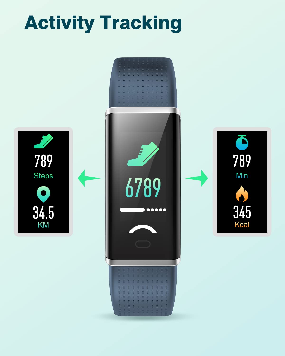 ASIAMENG Tracker De Fitness, Montre De Fitness Avec 14 Modes De Sport
