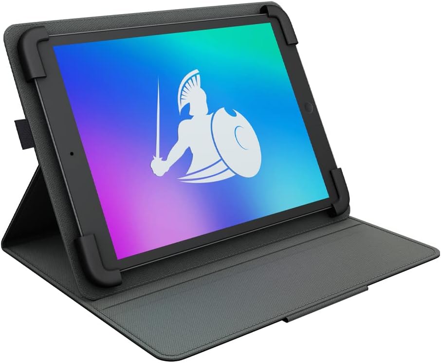 DefenderShield Tablet EMF Blocker Shield Case – Tablet & iPad Case with 360° Kickstand – Universal Fit Defender Shield EMF Protection Cases – Secure Grip & Durable Protection from Radiation (Large)