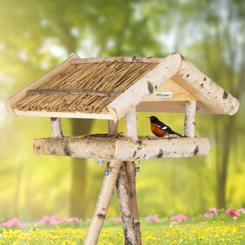 VOSS.garden Larna Vogelhaus Reetdach inklusive Ständer