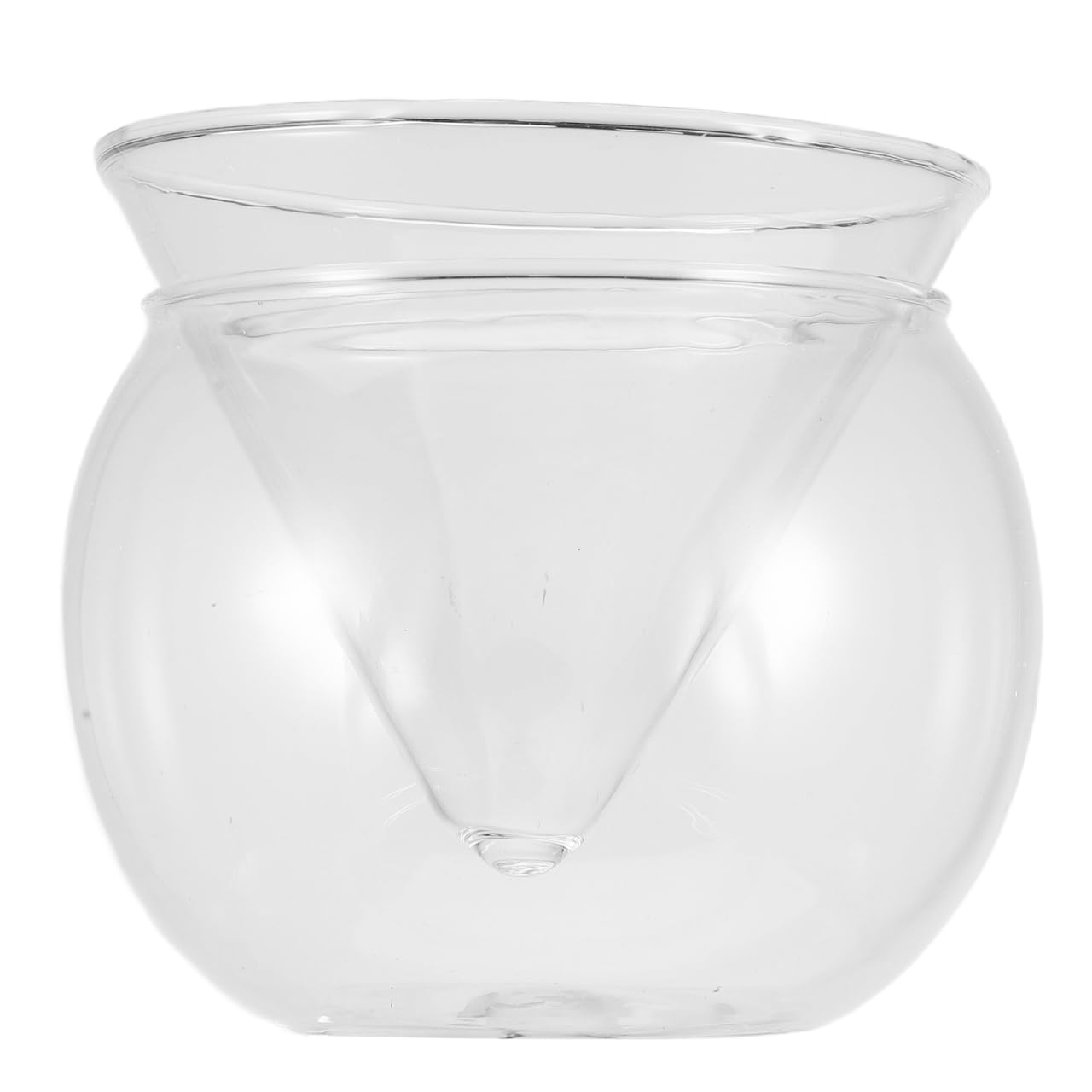 Hemoton Glass Chiller Server Iced Dip- On- Ice Serving Bowl Glass Cuisine Cold Dip Bowl- Chilled Serving Dish with Ice Chamber Servingware Containers for Dip Dressing Guacamole