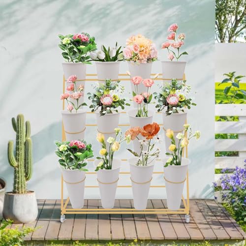 Jardin miniature mobile pour optimiser l'espace avec 12 pots de fleurs - 2