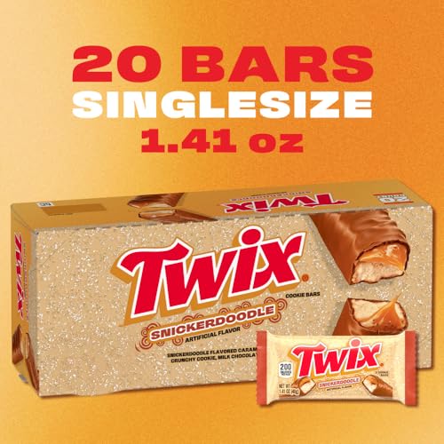 TWIX Snickerdoodle Milk Chocolate Candy Bars Caramel Snacks 20ct | Chocolate candy bars with caramel, milk chocolate, snickerdoodle cookies taste, individually wrapped snacks - image 4