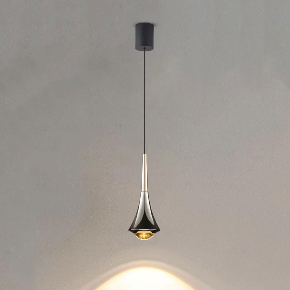 Lampe suspendue relevable en verre noir luminaire îlot de cuisine