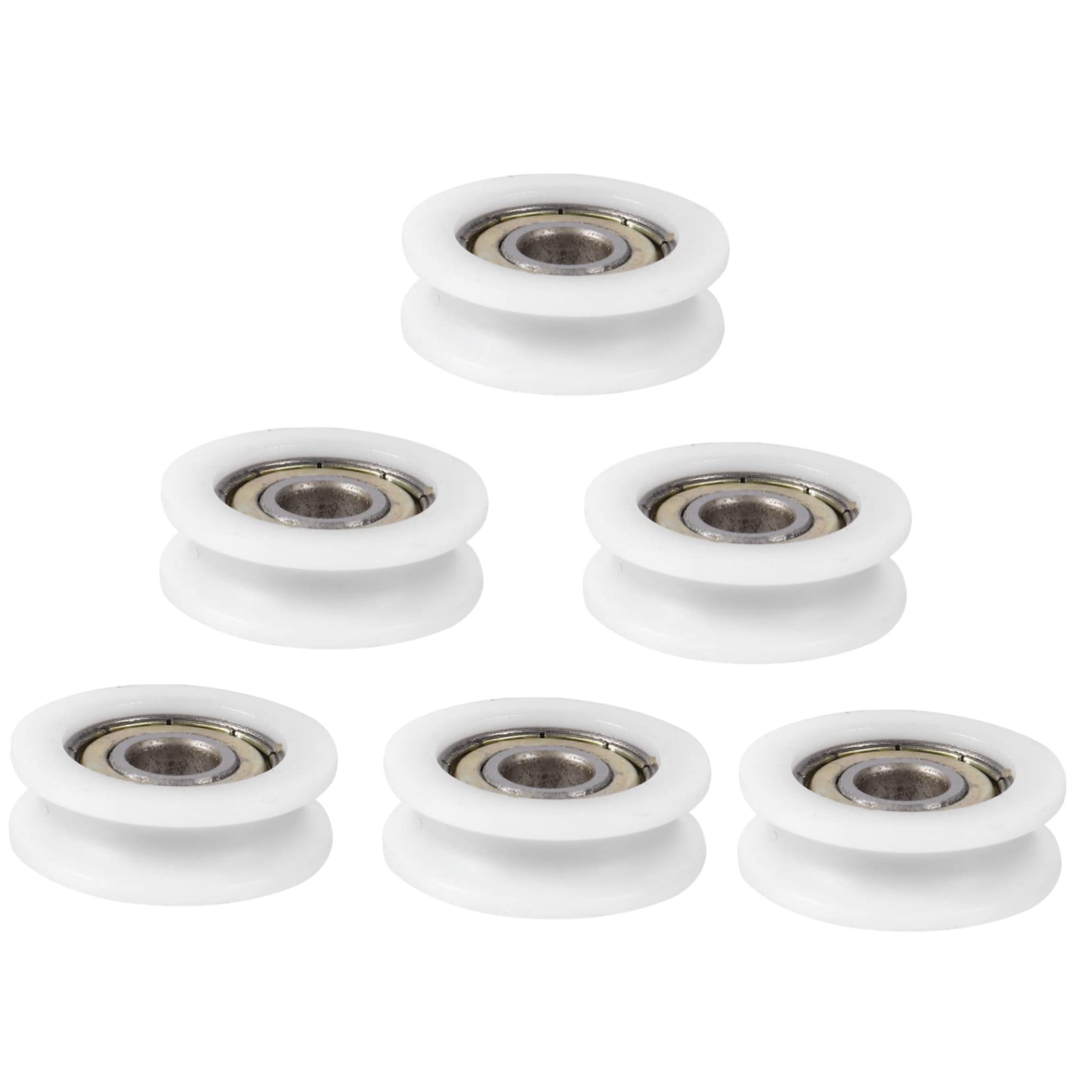 SOLUSTRE 5pcs 608zz Round Pulley u Groove Track Roller Bearing Pulley Wheel for Home Supplies