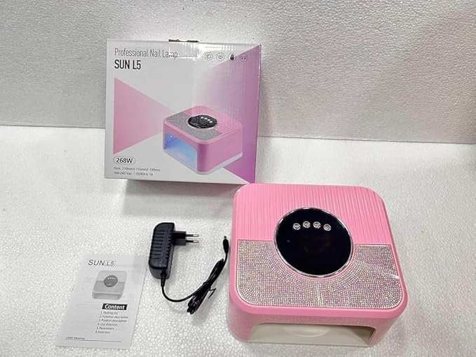 Bolt Bee New Adhesive Diamond Nail Lamp, 45 LEDS Nail Dryer Gel Nail Polish Curing LED UV Light, With 4 Timers Automatic Sensor LCD Display Professional Nail Art Tool-image-10