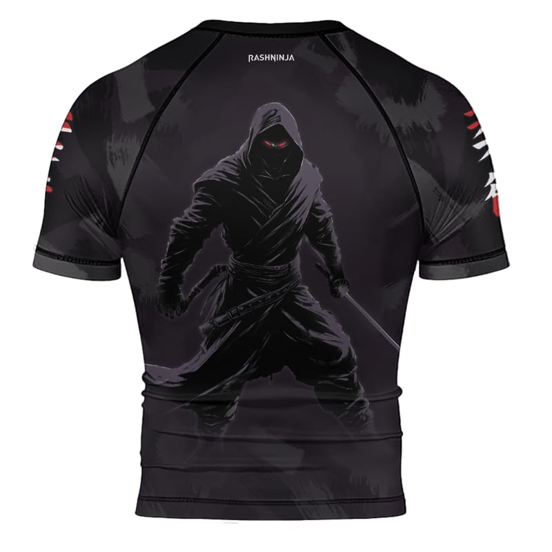 Ninja Slim Fit Moisture Wicking Short Sleeve Compression Rashguard for MMA BJJ Grappling Jiu Jitsu MMA3