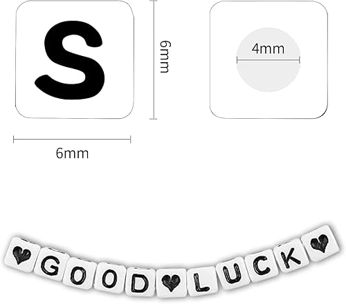 Miniatura 3 de 1400 cuentas de letras, cuentas acrílicas del alfabeto de 0.236 x 0.236 pulgadas, cuentas para hacer joyas y pulseras, en caja de 28 cuadrículas