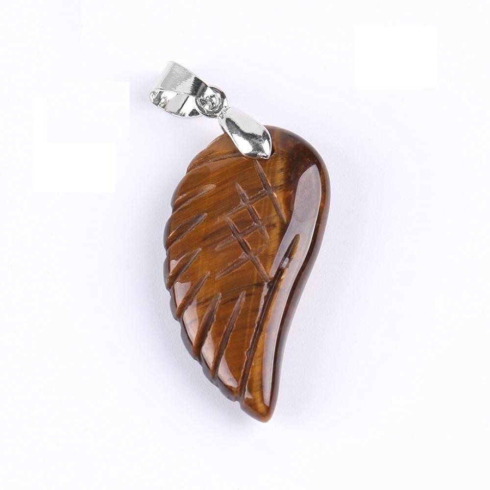 Naturedelstein Engelsflügel Halsketten & Anhänger Lila Rosa Bergkristall Lapislazuli Opal Grün Aventurin Schmuck-Tigerauge