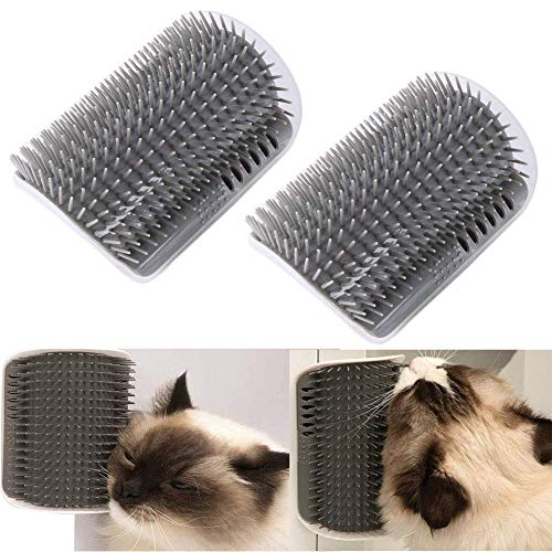 MAVGV 2 Pack Pet Brush Massage Perfect Tool for Cats with Long and Short Fur, Cat Self Groomer with Catnip