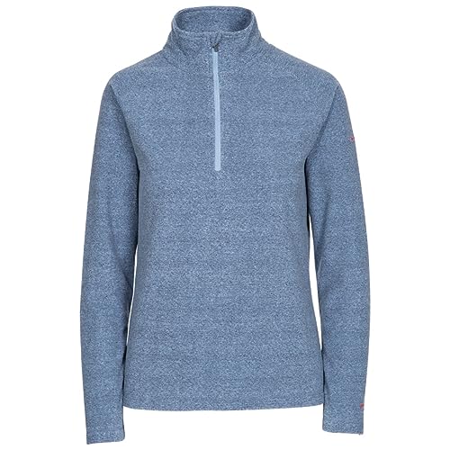 Trespass Womens Fleece Jacket Meadows-Striped Catatonic, Anti-Pilling, Brushed Back, 1/2 Neck Zip, Contrast Trims, Knitted, 100% Polyester Navy