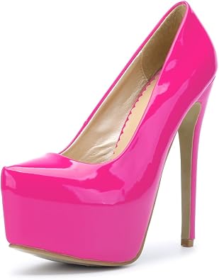 OCHENTA Womens Hidden Platform Stiletto High Heels Slip On Pumps
