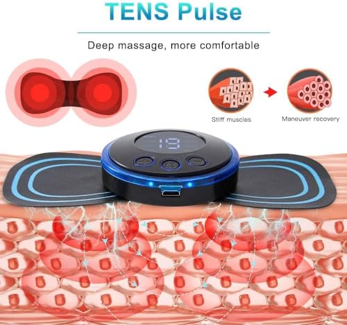 Image of Rechargeable (EMS) FOOT massager mat, Muscle Stimulator, Simulated Massage Therapy (Back Massage And 2 MASSAGER PAD)