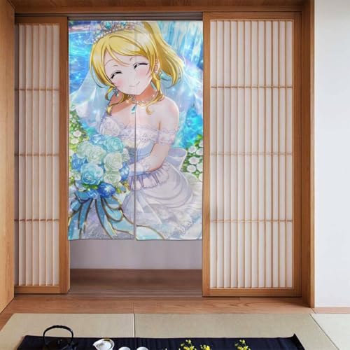 ラブライブ! (10) のれん 玄関 キッチン ロング カーテン 間仕切り 断熱 おしゃれ かわいい 目隠し 暖簾 リビング 階段 キャラクター