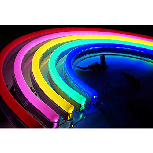 Image of Rainbow Neon Light, Cute Colorful Neon Rainbow Sign, USB Powered Night Light as Wall Decor for Kids Room, Bedroom, Christmas, Festival, Party (L)