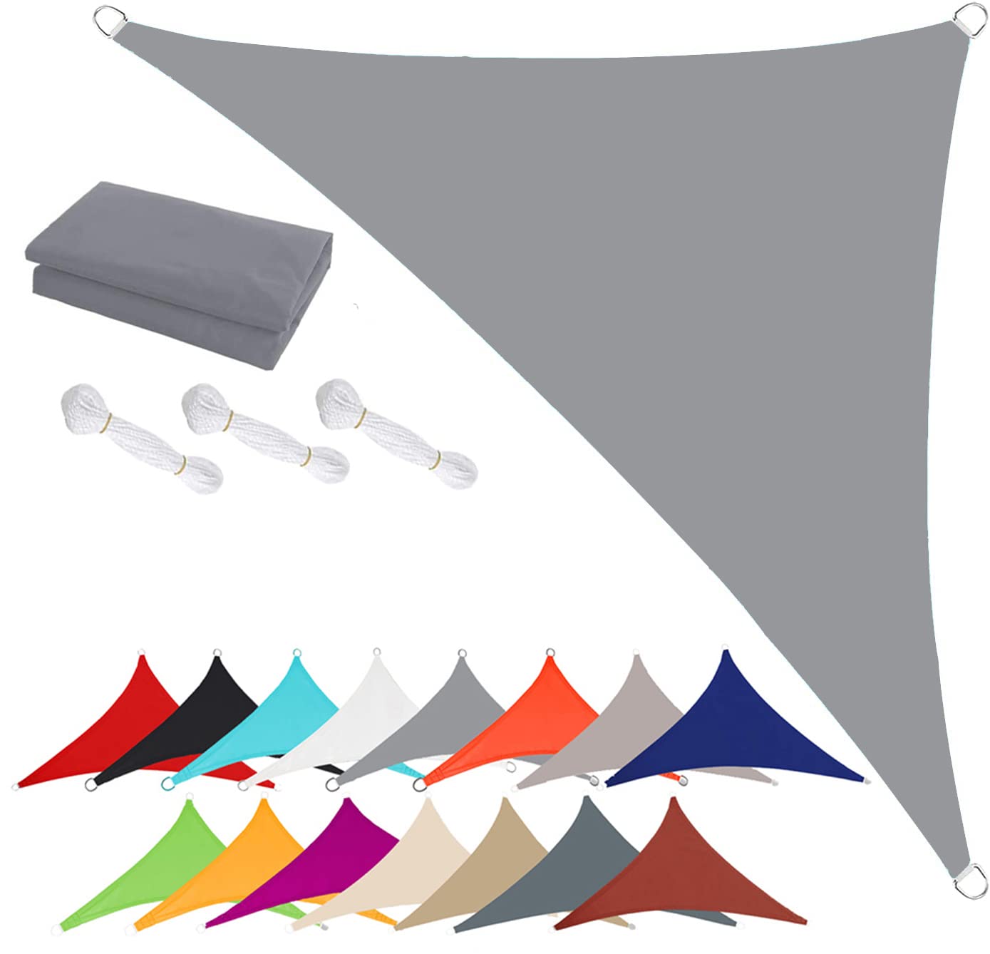 Voile d'ombrage imperméable 3x3x4,3m anti-UV tissu Oxford