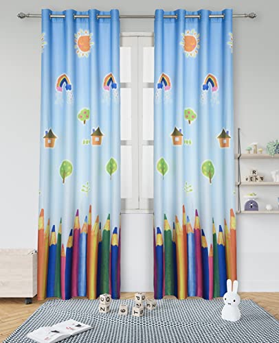 Dalina Textil - Cortinas Infantiles Niño Dos Paneles de 140x260cm- Cortinas Juveniles Animales para Habitación Sala de Estar 2 Piezas Patrón Infantiles