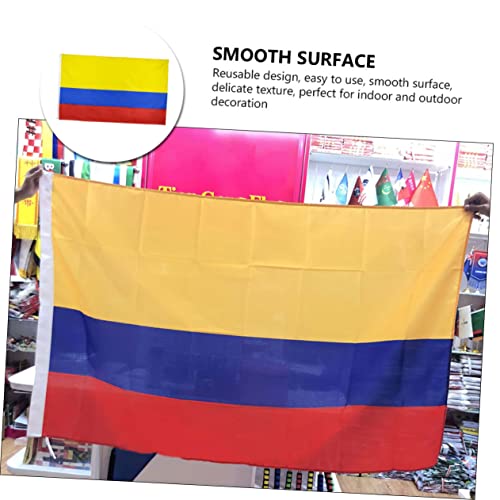 Drapeaux colombiens légers en polyester à suspendre, pack de 3 - 4