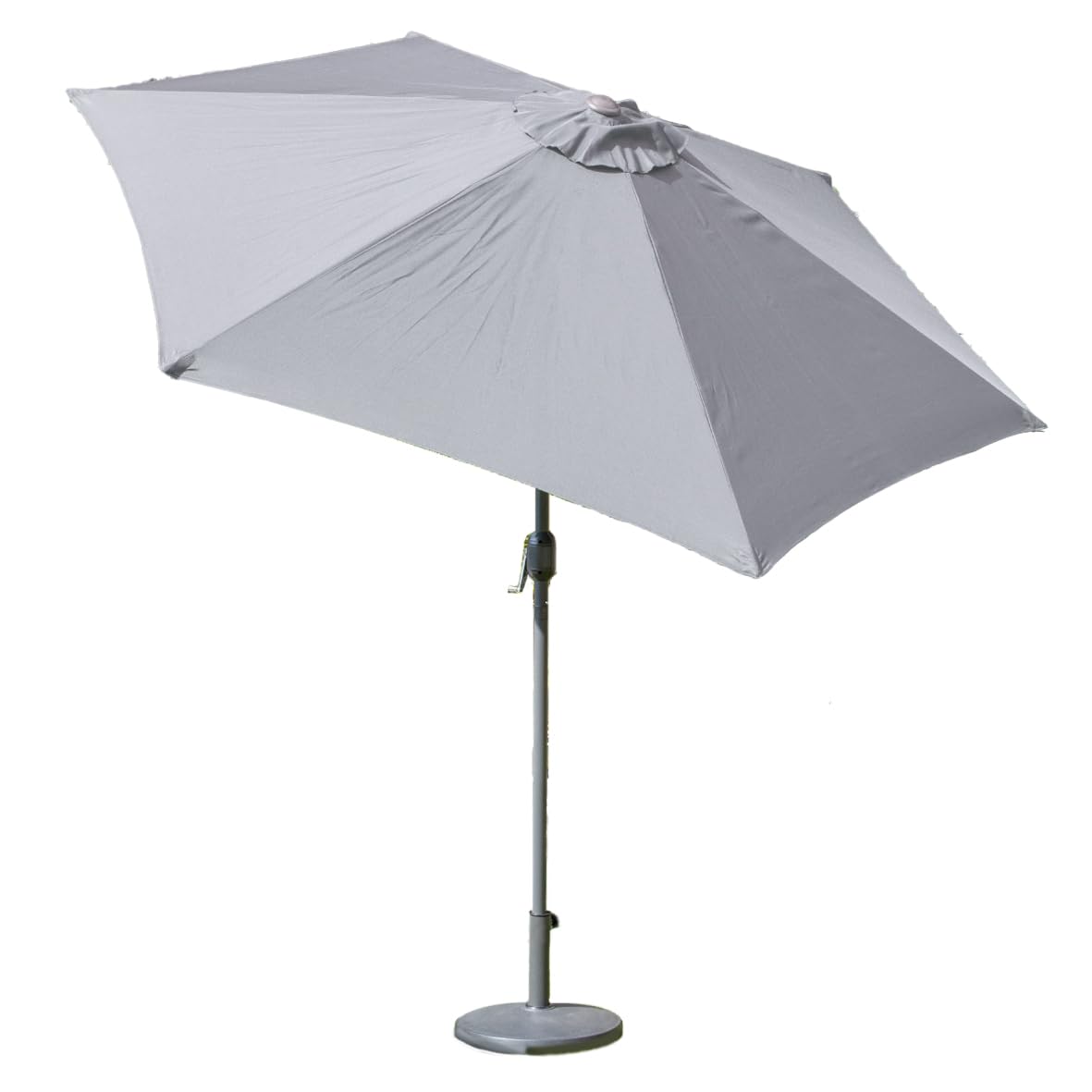 GardenKraft 14730 2.7 m ombrellone e Tilt 6 Rib – Grigio Chiaro